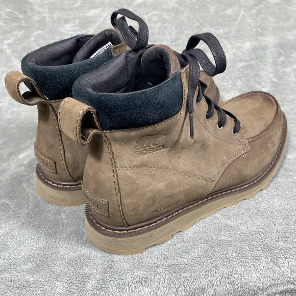 Sorel Boots Mens 10 Brown Suede Leather Madson II Moc Toe Waterproof Hiking Work - Picture 8 of 16
